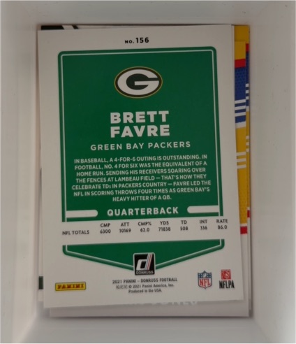 2021 Panini Donruss #156 Brett Favre — front