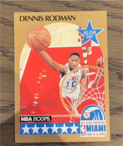 1990 NBA Hoops #10 Dennis Rodman All-Star East — front