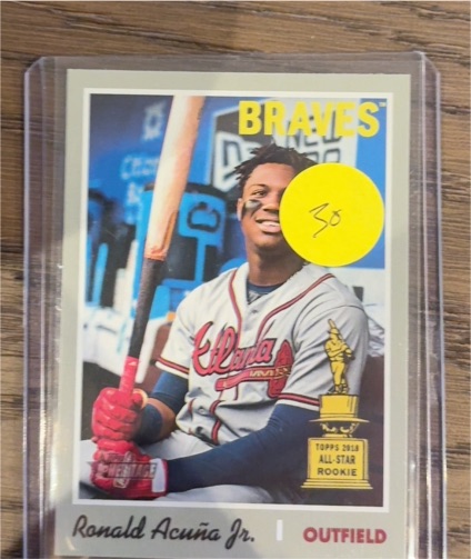 2019 Topps Heritage #500 Ronald Acuña Jr. — front