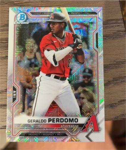 2021 Bowman Chrome #BCP-109 Geraldo Perdomo — front