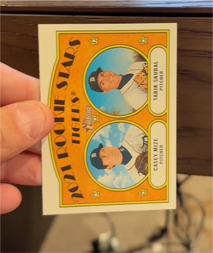 2021 Topps Heritage #253 Tarik Skubal Casey Mize Rookie Stars — front