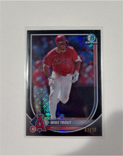 2025 Bowman Chrome #1 Mike Trout — front
