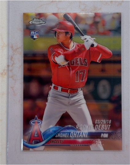 2018 Topps Chrome Update #US285 Shohei Ohtani Rookie Debut — front
