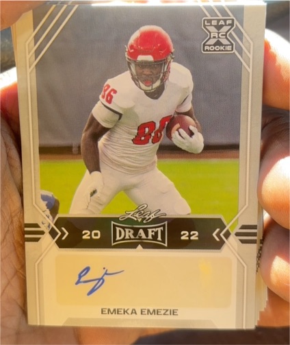 2022 Leaf Draft #BA-EE2 Emeka Emezie — front
