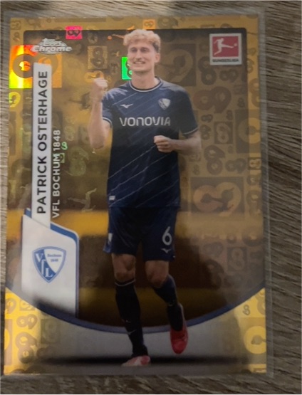 2023-24 Topps Chrome Bundesliga 60 Year Gold Foil #9 Patrick Osterhage — front