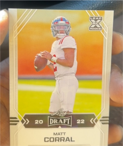 2022 Leaf Draft #10 Matt Corral — front