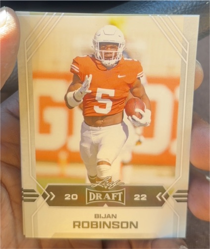 2022 Leaf Draft #01 Bijan Robinson — front