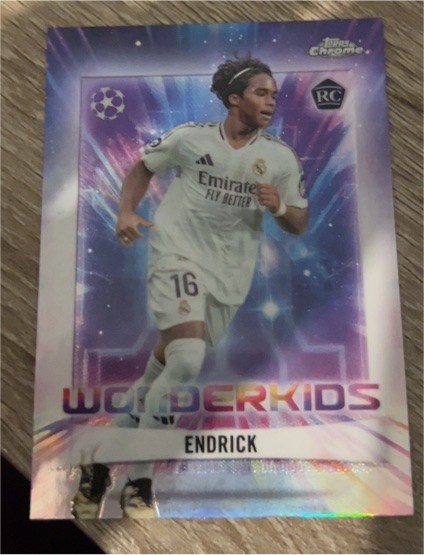 2024-25 Topps Chrome UEFA Club Competitions #WK-2 Endrick Wonderkids Rookie — front