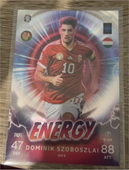 2024 Topps Match Attax UEFA Euro #GM5 Dominik Szoboszlai Energy — front