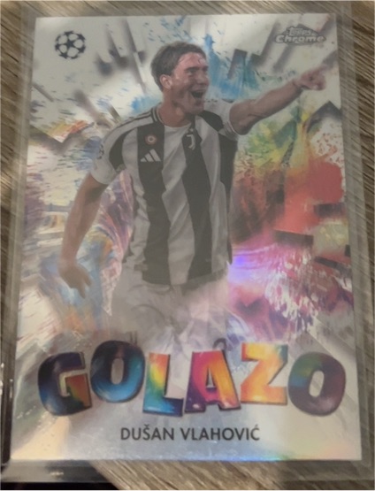 2024-25 Topps Chrome UEFA Club Competitions #GZ-28 Dušan Vlahović Golazo — front