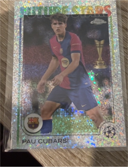 2024-25 Topps Chrome UEFA Club Competitions #196 Pau Cubarsi — front
