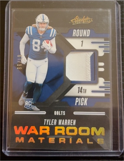 2025 Panini Absolute Football War Room Materials #WRM-TW Tyler Warren — front