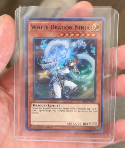 1999 Yu-Gi-Oh! SHVA-EN024 White Dragon Ninja — front