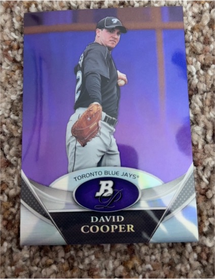 2011 Bowman Platinum Prospects Purple Refractor #BPP55 David Cooper — front