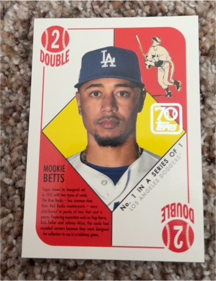 2021 Topps 70 Years of Topps Baseball #70YT-1 Mookie Betts — front