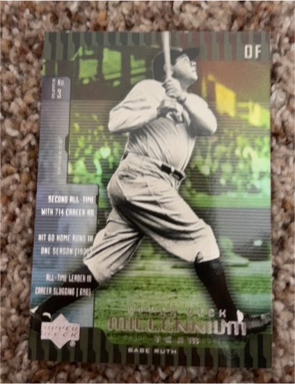 2000 Upper Deck Legends #UD5 Babe Ruth Millennium Team — front