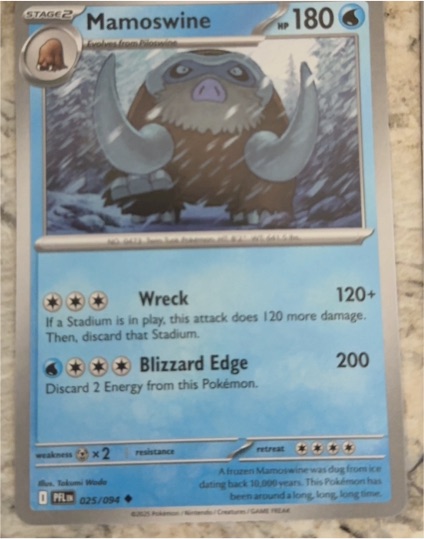 2023 Pokémon ME02: Phantasmal Flames #025 Mamoswine — front