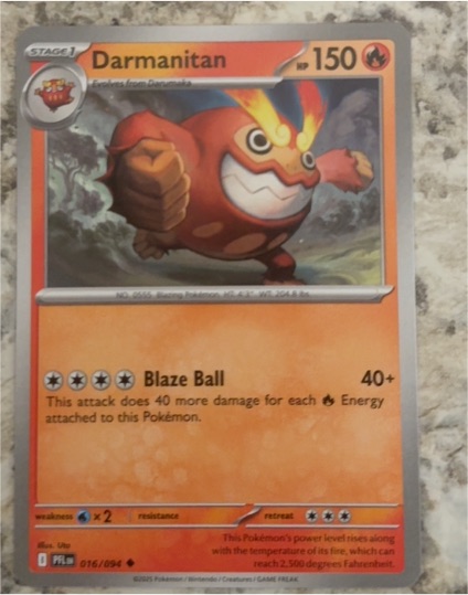 2023 Pokémon ME02: Phantasmal Flames #016 Darmanitan — front