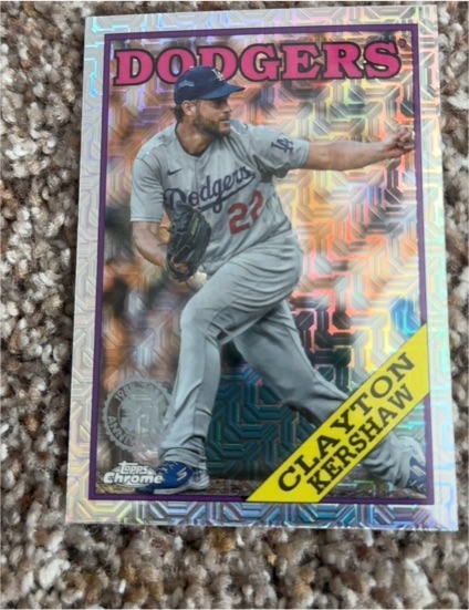 2023 Topps Chrome 1988 Silver Pack #T88C-87 Clayton Kershaw — front