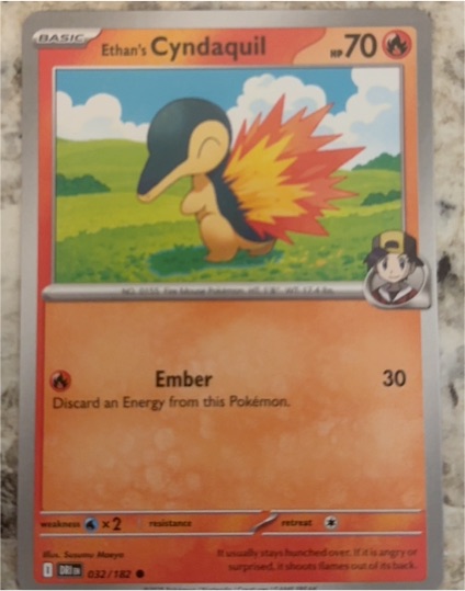 2025 Pokémon SV10: Destined Rivals #032 Ethan's Cyndaquil — front