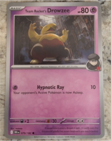 2025 Pokémon SV10: Destined Rivals #079 Team Rocket's Drowzee — front