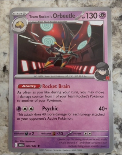 2025 Pokémon SV10: Destined Rivals #089 Team Rocket's Orbeetle — front