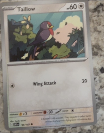2025 Pokemon TCG SV10: Destined Rivals #156 Taillow — front