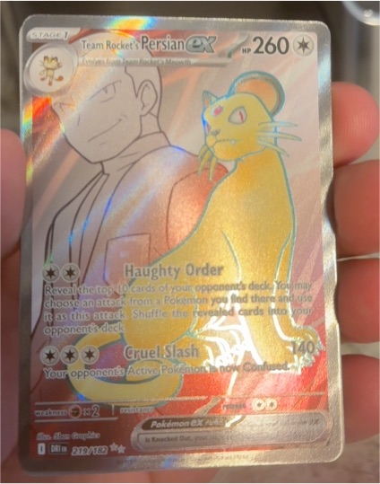 2025 Pokémon TCG Destined Rivals #219 Team Rocket's Persian ex — front