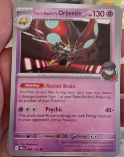 2025 Scarlet & Violet Series - Destined Rivals Team Rocket's Orbeetle #089 — front