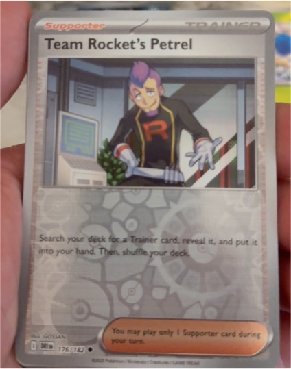 2025 Pokémon SV10: Destined Rivals #176 Team Rocket's Petrel — front
