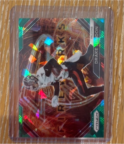 2023 Panini Prizm Fireworks #F-25 Drake London — front