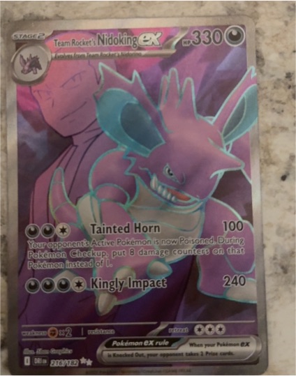 2024 Pokémon TCG Team Rocket's Nidoking ex #216/182 Destined Rivals — front
