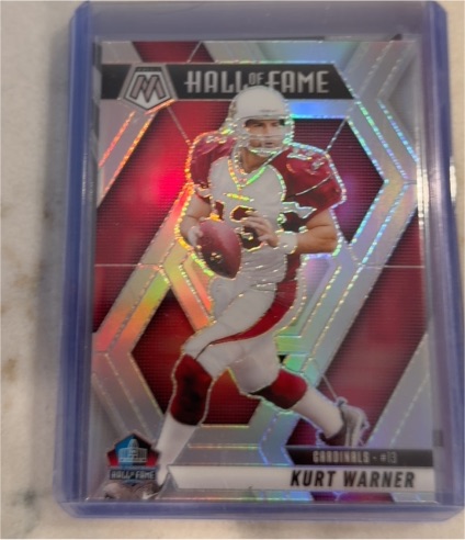 2025 Panini Mosaic #300 Kurt Warner Hall of Fame — front