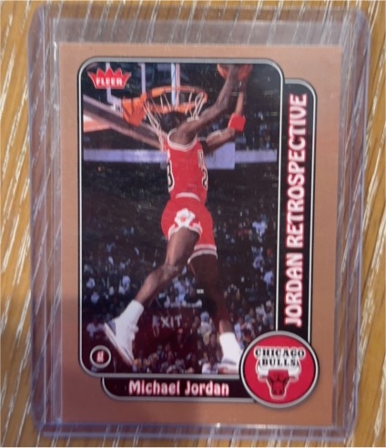2008 Fleer #MJ-10 Michael Jordan Retrospective — front