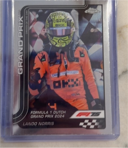 2025 Topps Chrome F1 #136 Lando Norris Grand Prix Driver Of The Day — front