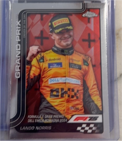 2025 Topps Chrome Formula 1 #128 Lando Norris Grand Prix Driver of the Day — front