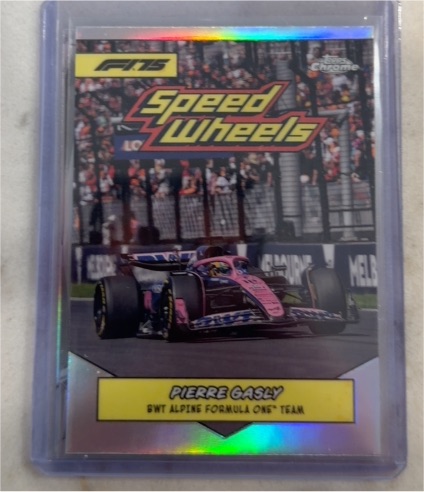 2025 Topps Chrome Formula 1 #75-ALP Pierre Gasly 1975 Speed Wheels — front