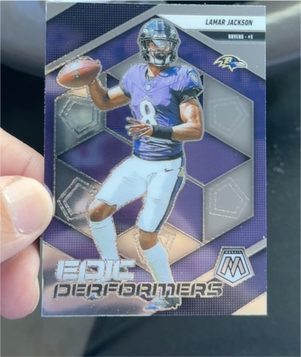 2025 Panini Mosaic #3 Lamar Jackson Epic Performers — front