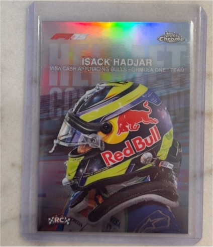 2025 Topps Chrome Formula 1 #HC-5 Isack Hadjar Helmet Collection — front