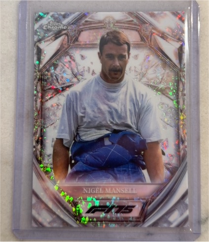 2025 Topps Chrome Formula 1 Nigel Mansell Diamond 75th Anniversary #D75-49 — front