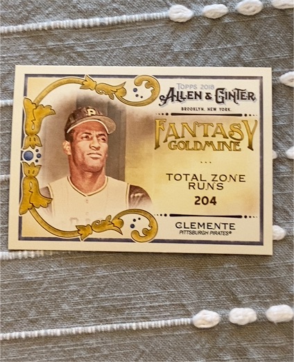 2018 Topps Allen & Ginter #FG-11 Roberto Clemente Fantasy Goldmine — front