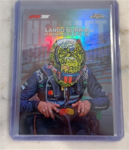 2025 Topps Chrome F1 Helmet Collection #HC-4 Lando Norris — front