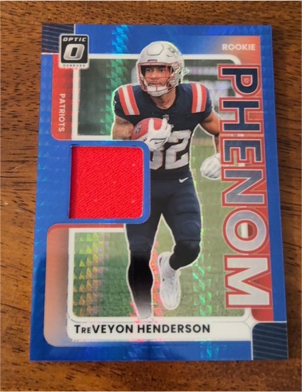 2025 Donruss Optic #RPJ-THN TreVeyon Henderson Rookie Phenom Patch Blue Hyper — front