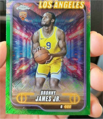 2024-25 Topps Chrome #149 Bronny James Jr. — front