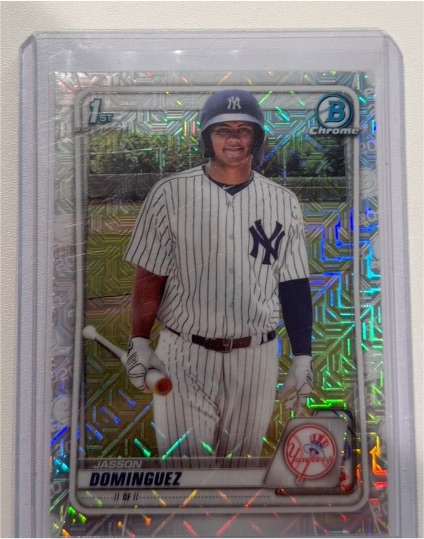 2020 Bowman Chrome #BCP-8 Jasson Dominguez — front