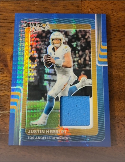 2025 Donruss Optic Threads #DTBH-JHT Justin Herbert — front
