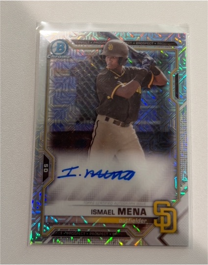 2021 Bowman Chrome #BMA-IM Ismael Mena — front
