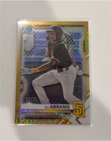 2021 Bowman Chrome #BCP-14 CJ Abrams — front
