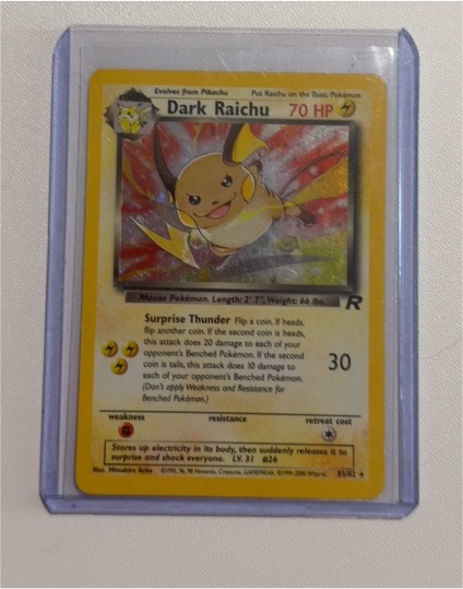 2000 Pokémon Team Rocket #83 Dark Raichu — front