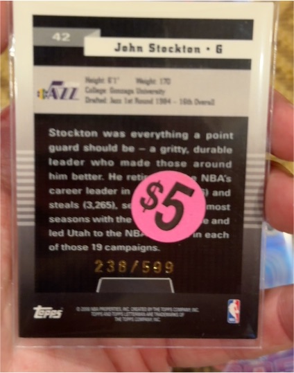 1996-97 Topps Stadium Club Members Only #42 John Stockton — front